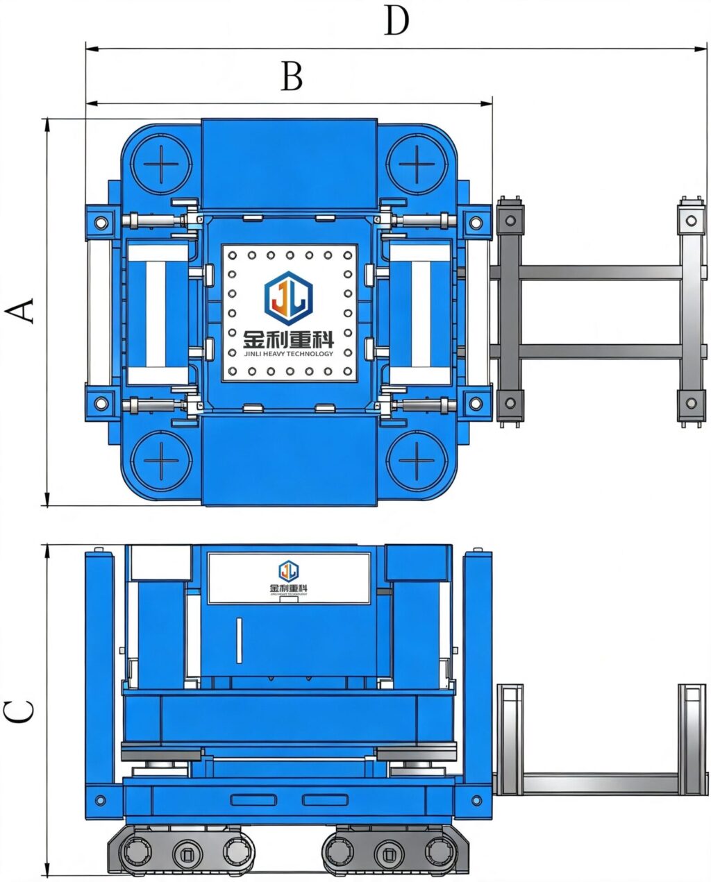 Hydraulic Modular Jack-Up System - 尺寸图